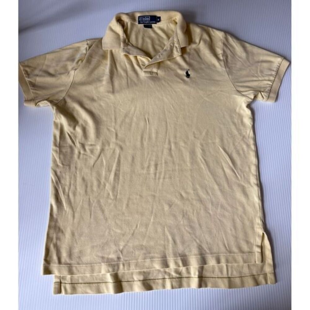 Polo Ralph Lauren‎ Classic Polo Shirt Cotton Pique Short Sleeve Casual Yellow M